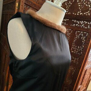 Little Black Dress w/ Mink Trim - Designer Italy